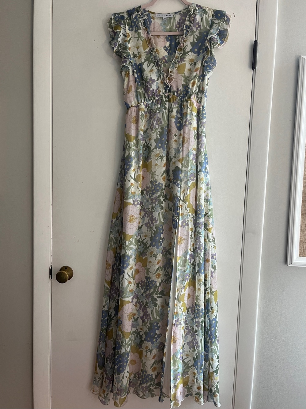 Baltic Born Pastel Floral Ruffle Maxi Dress